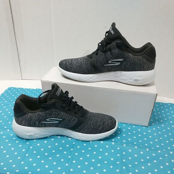 Skechers Womens Size 5.5 Go Run Goga Mat Black Sneakers - Picture 2 of 9